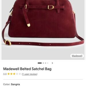 Madewell Burgundy Belted Satchel